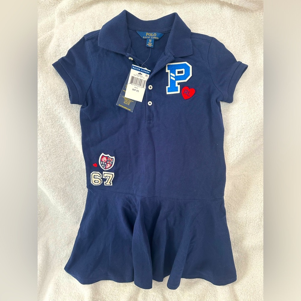 Polo Ralph Lauren polo dress w. multi logo prints front and back size 7 S/P